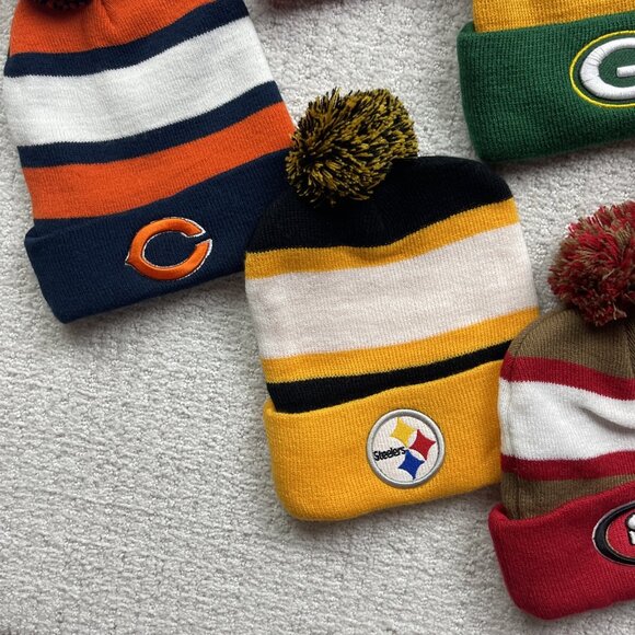 Lot x 6 Bud light Beer NFL Football Beanie Hat Toque Sports Collector Team - Picture 6 of 7